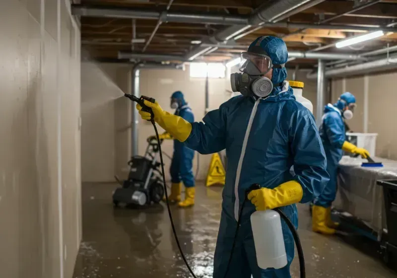 Basement Sanitization and Antimicrobial Treatment process in Depew, NY